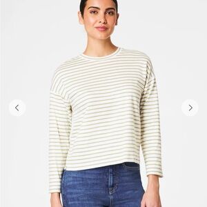 SPANX cotton long sleeve crew neck top